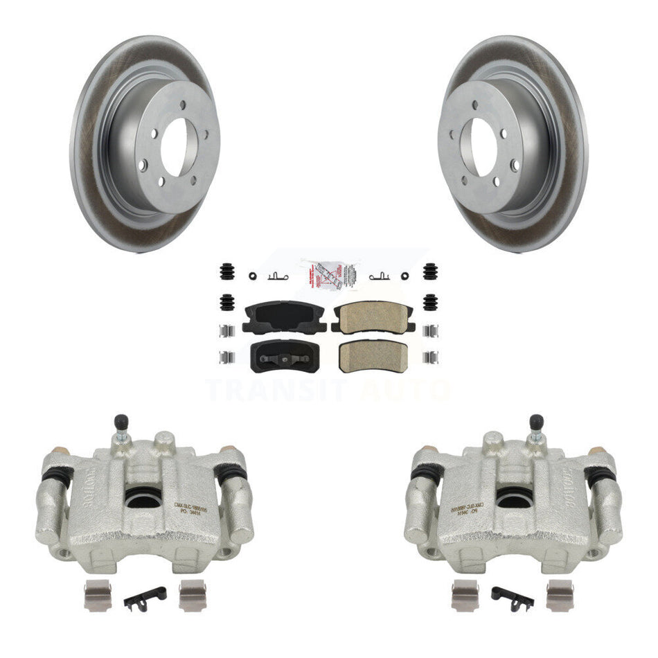 Rear Disc Brake Caliper Coated Rotors And Ceramic Pads Kit For Jeep Patriot Dodge Compass Avenger Chrysler Sebring Mitsubishi Lancer Caliber 200 Outlander Sport RVR KCG-100697N