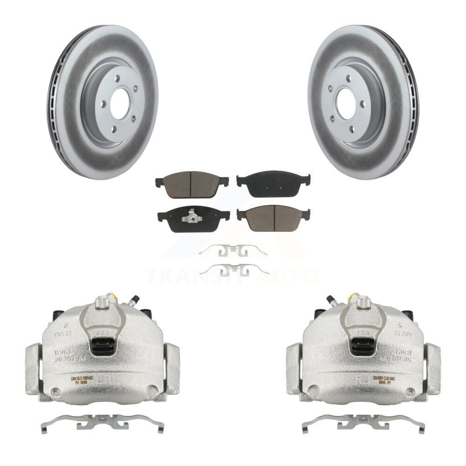 Front Brake Caliper Coat Rotors Ceramic Pad Kit For Ford Focus With 320mm Diameter Rotor KCG-100698C