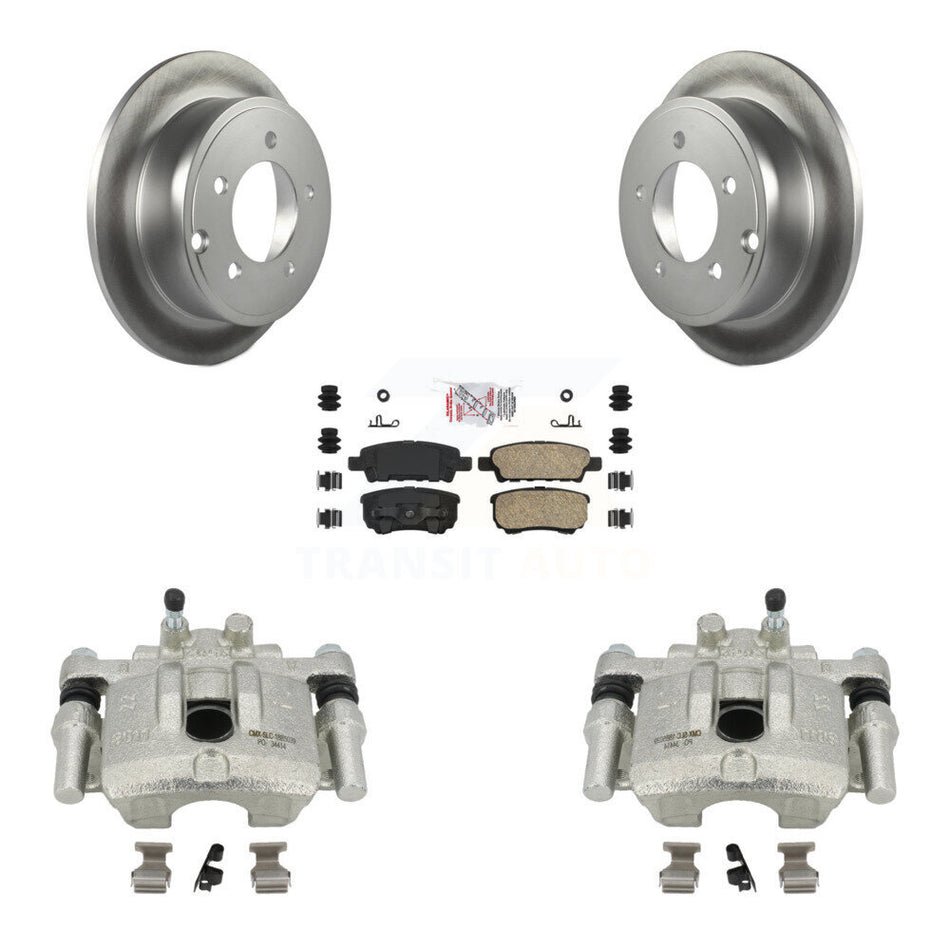 Rear Disc Brake Caliper Coated Rotors And Ceramic Pads Kit For Jeep Dodge Patriot Chrysler Compass Avenger 200 Caliber Sebring Mitsubishi Lancer KCG-100698N