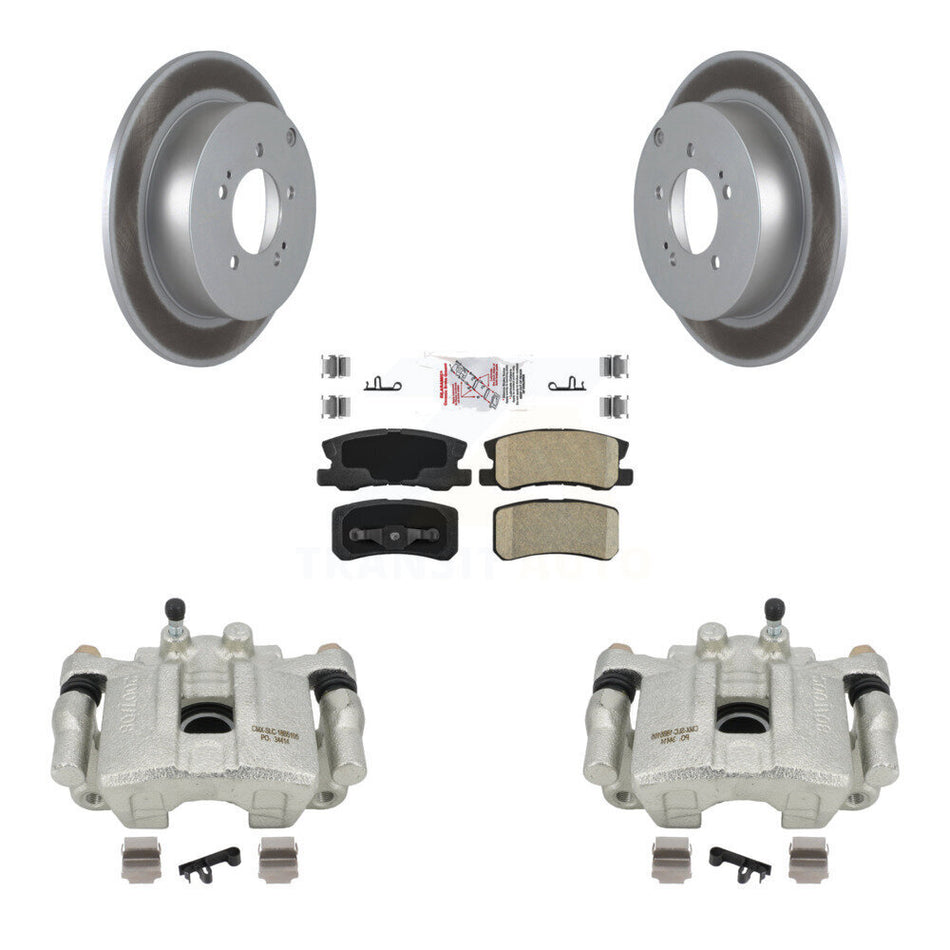 Rear Disc Brake Caliper Coated Rotors And Ceramic Pads Kit For Mitsubishi Outlander With 7 Passenger Seating KCG-100700N