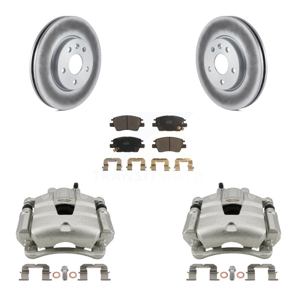 Front Disc Brake Caliper Coat Rotor And Ceramic Pad Kit For Chevrolet Cruze Bolt EV Volt KCG-100700T
