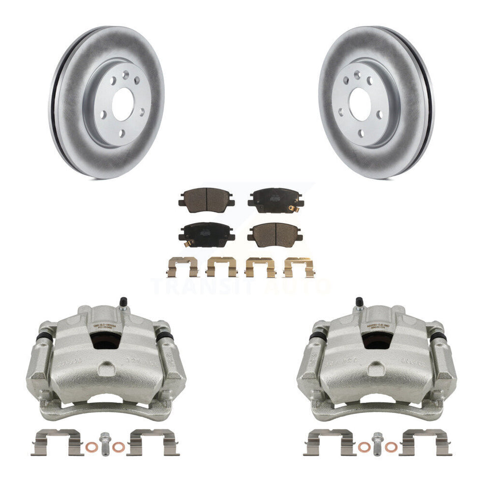 Front Disc Brake Caliper Coat Rotor And Ceramic Pad Kit For Chevrolet Cruze Bolt EV Volt KCG-100700T