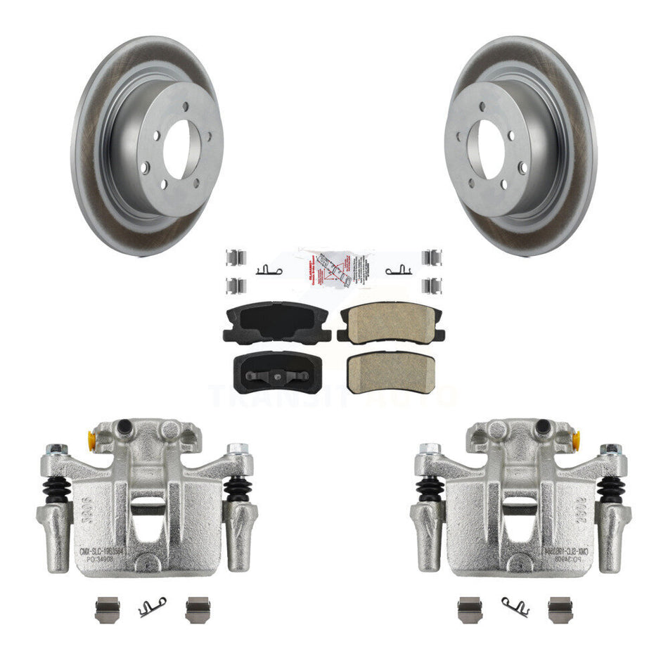 Rear Disc Brake Caliper Coated Rotors And Ceramic Pads Kit For Mitsubishi Outlander KCG-100701N