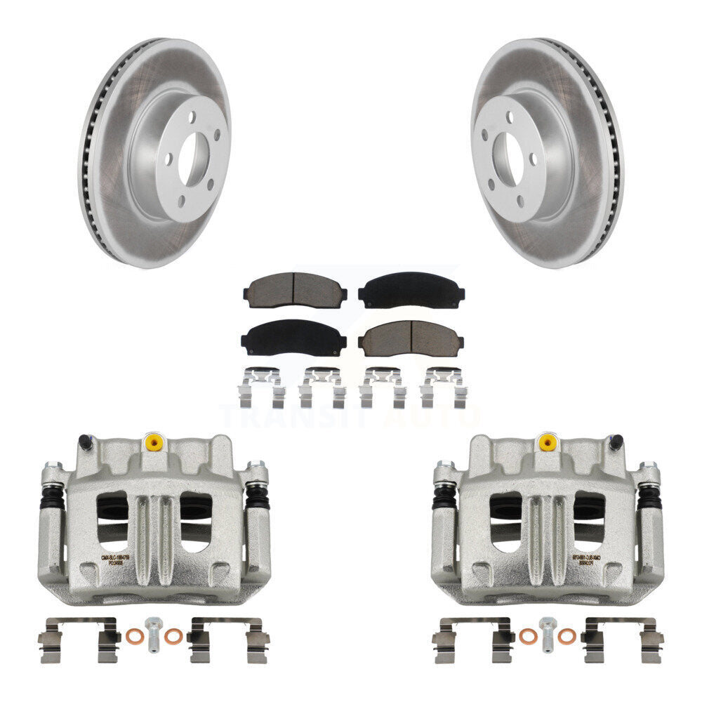 Front Brake Caliper Coat Rotor Ceramic Pad Kit For Ford Ranger Mazda B4000 Explorer Trac KCG-100702C