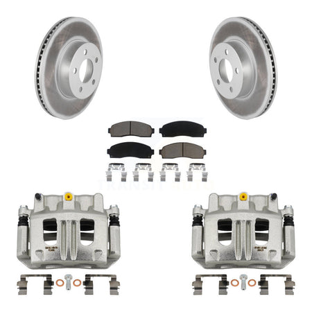 Front Brake Caliper Coat Rotor Ceramic Pad Kit For Ford Ranger Mazda B4000 Explorer Trac KCG-100702C