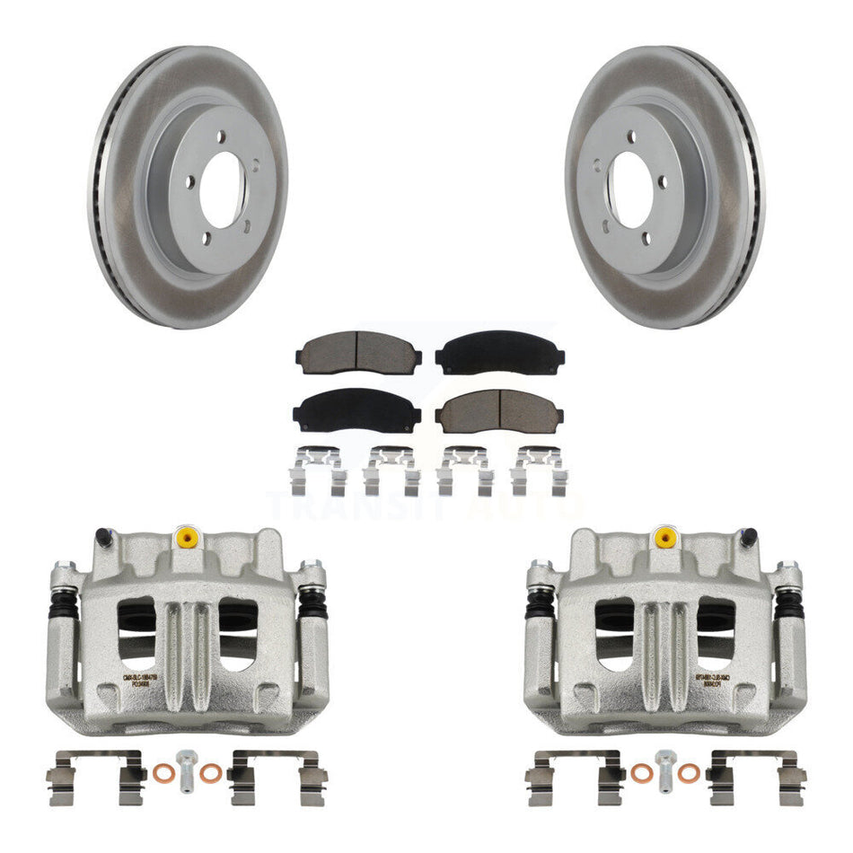 Front Brake Caliper Coat Rotor And Ceramic Pad Kit For Ford Explorer Mercury Mountaineer KCG-100703C