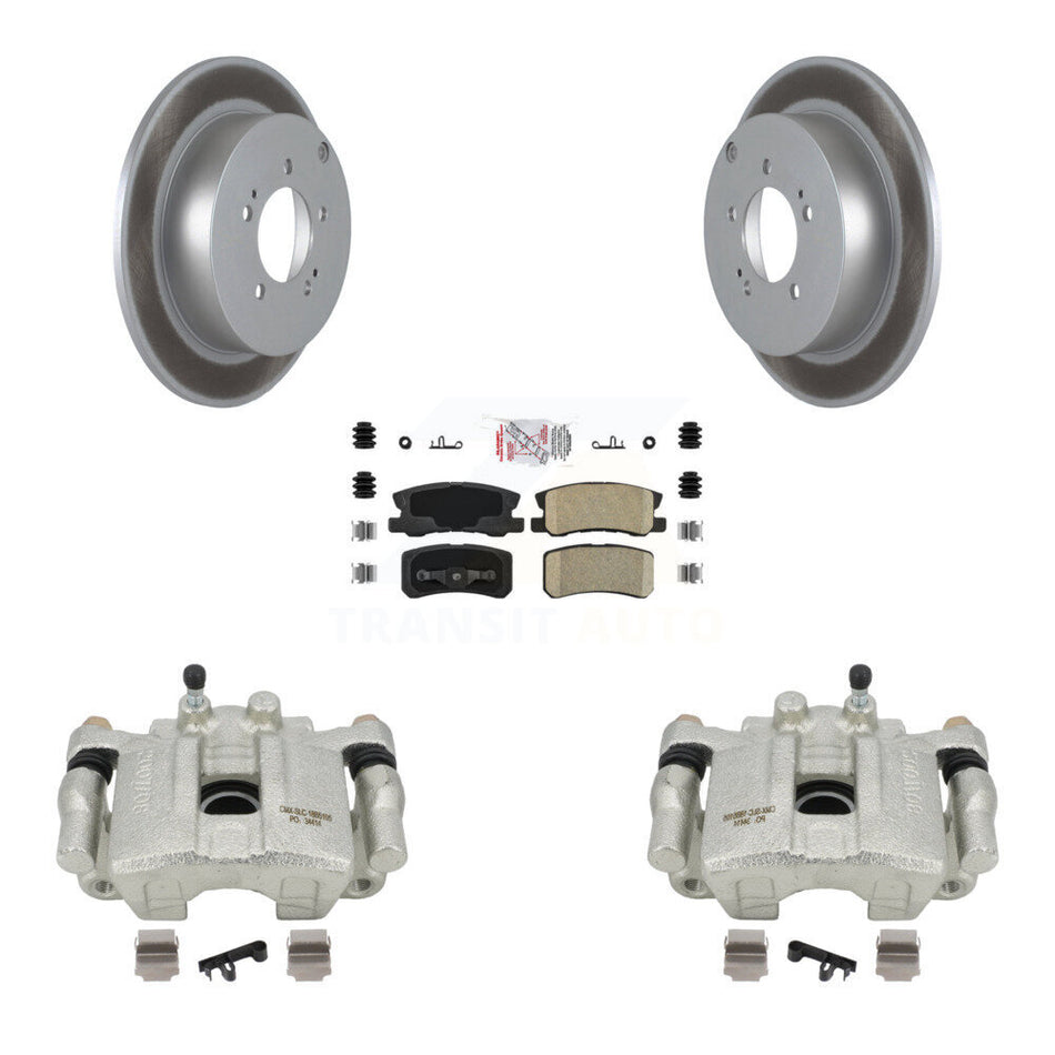Rear Disc Brake Caliper Coated Rotors And Ceramic Pads Kit For Mitsubishi Outlander With 7 Passenger Seating KCG-100703N
