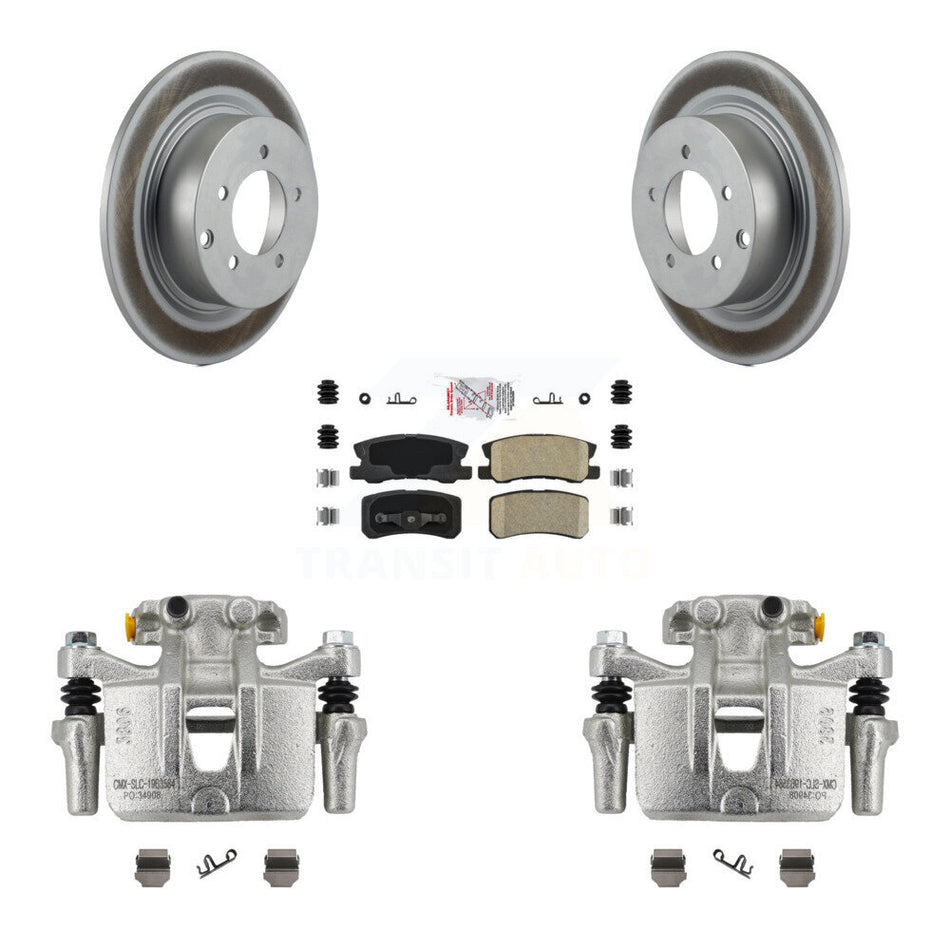 Rear Disc Brake Caliper Coated Rotors And Ceramic Pads Kit For Mitsubishi Outlander KCG-100704N