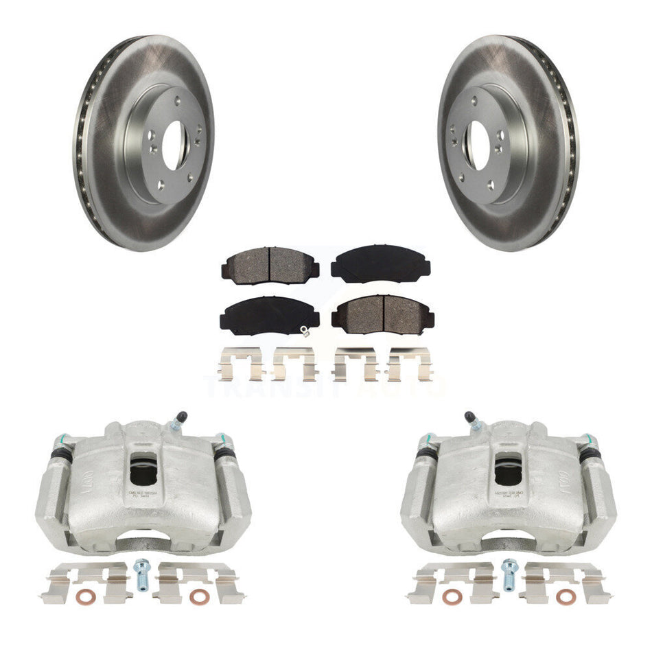 Front Disc Brake Caliper Coated Rotors And Semi-Metallic Pads Kit For Honda Accord KCG-100704S