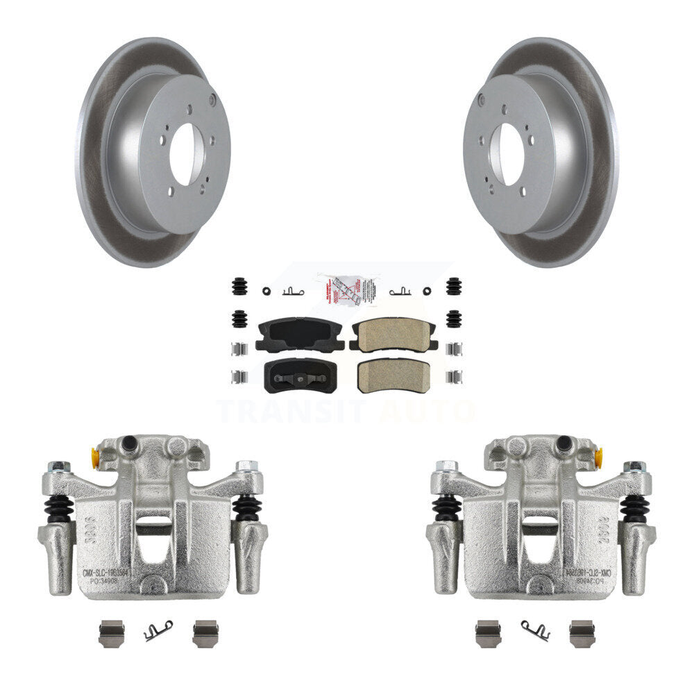 Rear Disc Brake Caliper Coated Rotor And Ceramic Pad Kit For Mitsubishi Lancer Outlander KCG-100705N