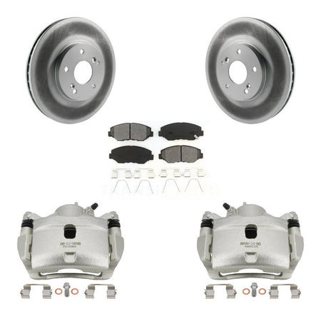 Front Disc Brake Caliper Coated Rotors And Semi-Metallic Pads Kit For Honda Accord KCG-100705S