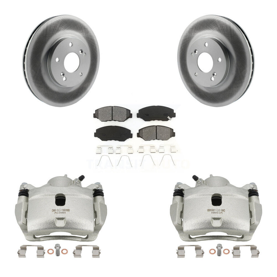Front Disc Brake Caliper Coated Rotors And Semi-Metallic Pads Kit For Honda Accord KCG-100705S