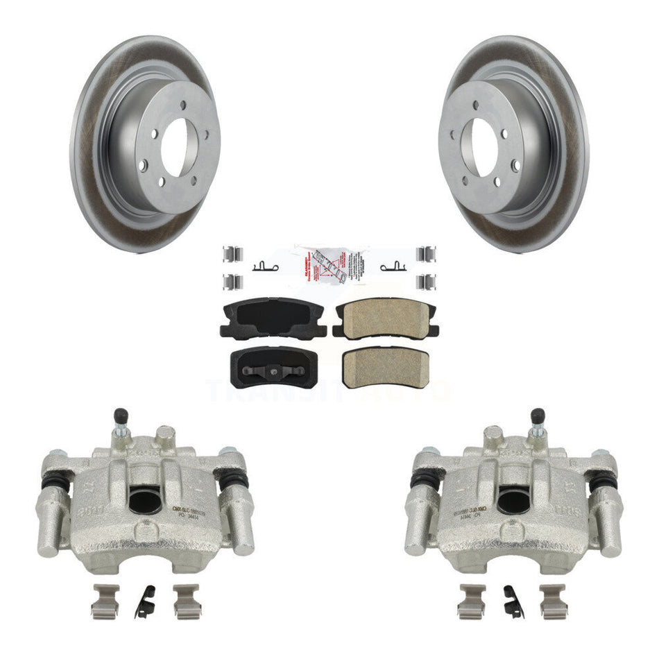 Rear Disc Brake Caliper Coated Rotors And Ceramic Pads Kit For Dodge Caliber Mitsubishi Lancer KCG-100706N