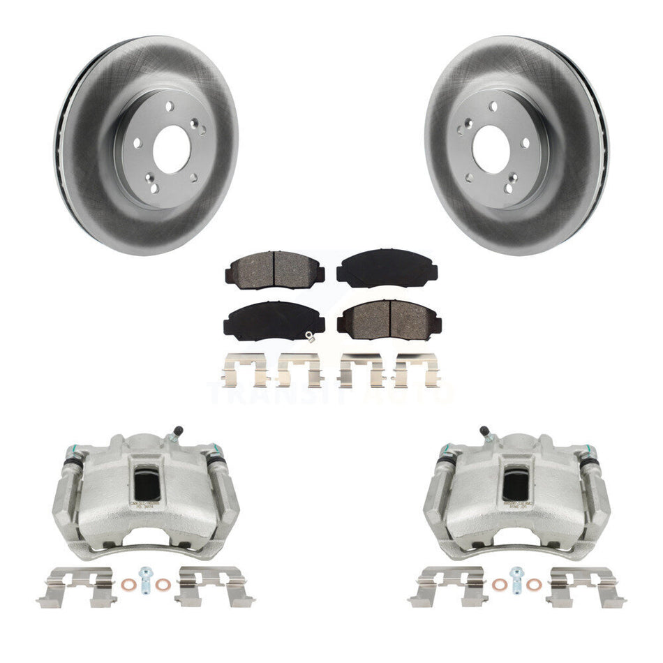 Front Disc Brake Caliper Coated Rotors And Semi-Metallic Pads Kit For Honda Accord KCG-100706S