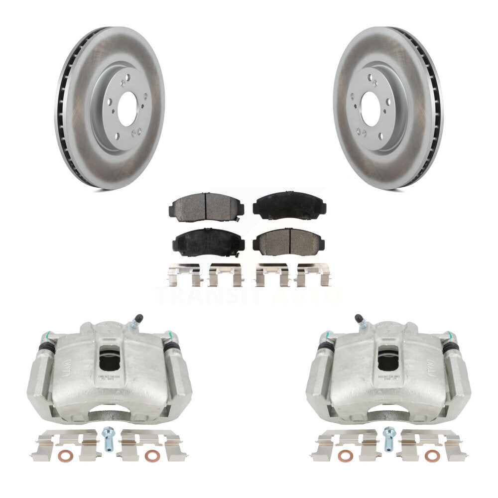 Front Brake Caliper Coat Rotor Ceramic Pad Kit For 04-05 Acura TL Automatic transmission KCG-100706T