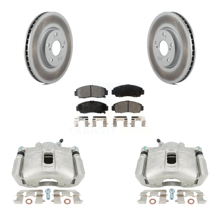 Front Brake Caliper Coat Rotor Ceramic Pad Kit For 04-05 Acura TL Automatic transmission KCG-100706T