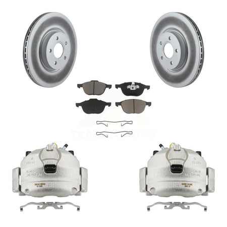 Front Disc Brake Caliper Coated Rotors And Ceramic Pads Kit For Ford Transit Connect KCG-100707C