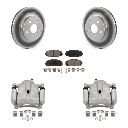 Front Disc Brake Caliper Coat Rotor Semi-Metallic Pad Kit For Toyota Corolla Prius Prime KCG-100707P
