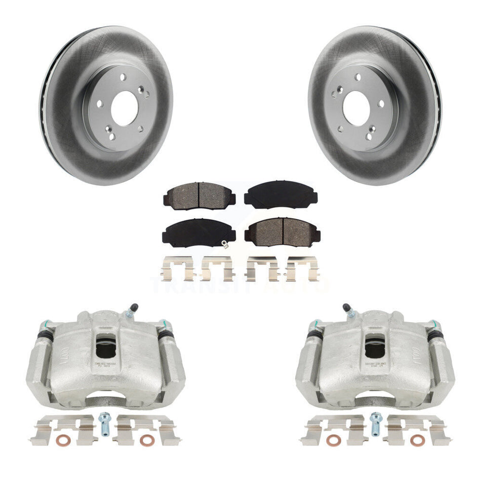 Front Disc Brake Caliper Coated Rotors And Semi-Metallic Pads Kit For Honda Accord KCG-100707S
