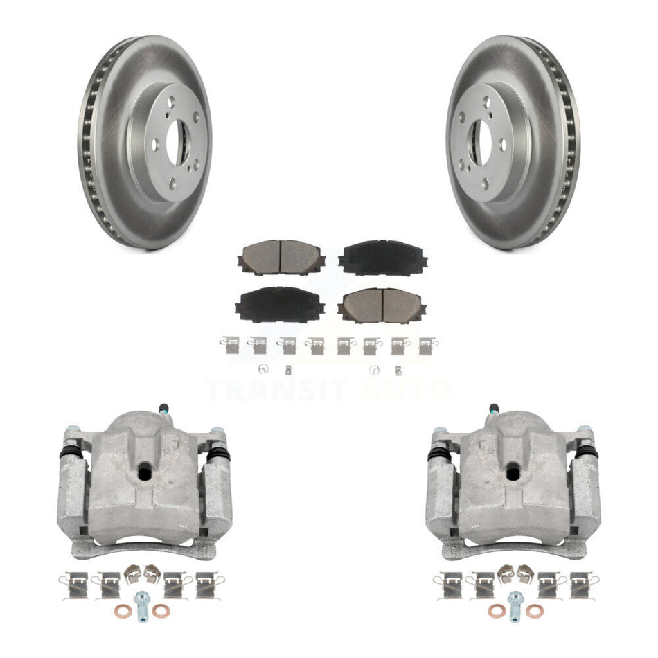 Front Brake Caliper Coat Rotor And Ceramic Pad Kit For Toyota Prius Lexus CT200h Plug-In KCG-100708C