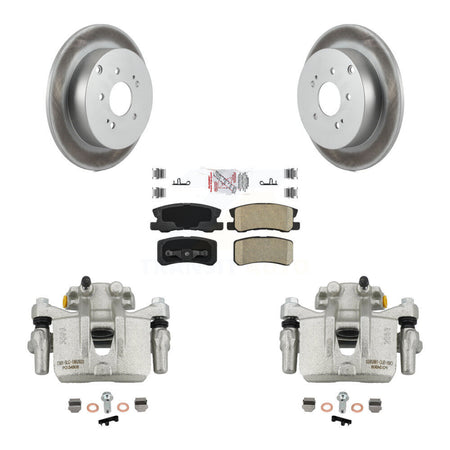 Rear Disc Brake Caliper Coated Rotors And Ceramic Pads Kit For Mitsubishi Endeavor KCG-100709N