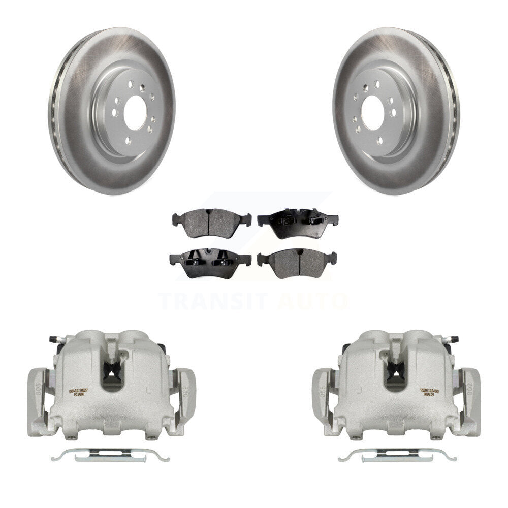 Front Brake Caliper Coat Rotors Semi-Metallic Pad Kit For Mercedes-Benz ML350 R350 ML500 KCG-100712P