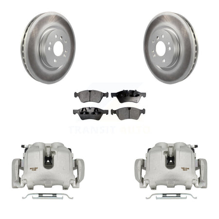 Front Brake Caliper Coat Rotors Semi-Metallic Pad Kit For Mercedes-Benz ML350 R350 ML500 KCG-100712P