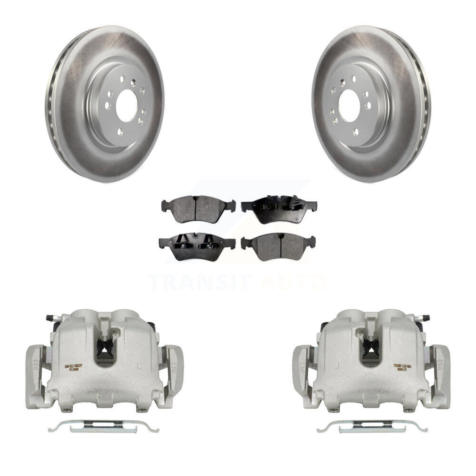 Front Brake Caliper Coat Rotors Semi-Metallic Pad Kit For Mercedes-Benz ML350 R350 ML500 KCG-100712P