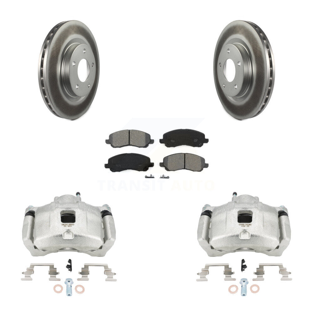 Front Brake Caliper Coat Rotors Semi-Metallic Pad Kit For Jeep Patriot Dodge Compass 200 KCG-100713S