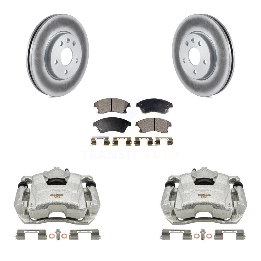 Front Brake Caliper Coat Rotor & Semi-Metallic Pad Kit For Chevrolet Cruze Sonic Limited KCG-100715P