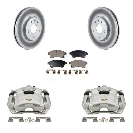 Front Brake Caliper Coat Rotor & Semi-Metallic Pad Kit For Chevrolet Cruze Sonic Limited KCG-100715P