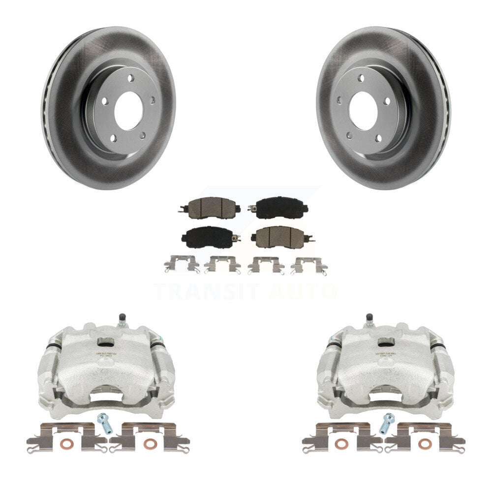 Front Disc Brake Caliper Coated Rotors And Ceramic Pads Kit For Nissan Altima KCG-100716C