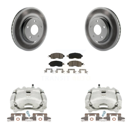 Front Disc Brake Caliper Coated Rotors And Ceramic Pads Kit For Nissan Altima KCG-100716C
