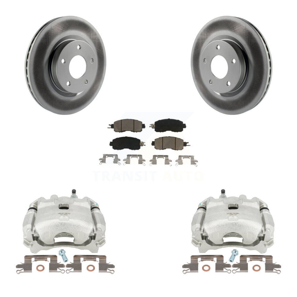 Front Disc Brake Caliper Coated Rotors And Ceramic Pads Kit For Nissan Altima KCG-100716C