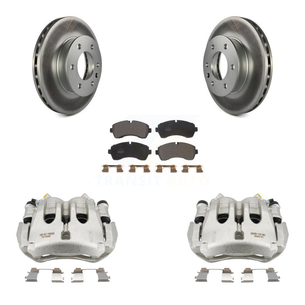 Front Brake Caliper Coat Rotor And Semi-Metallic Pad Kit For Sprinter 3500 Mercedes-Benz KCG-100716P