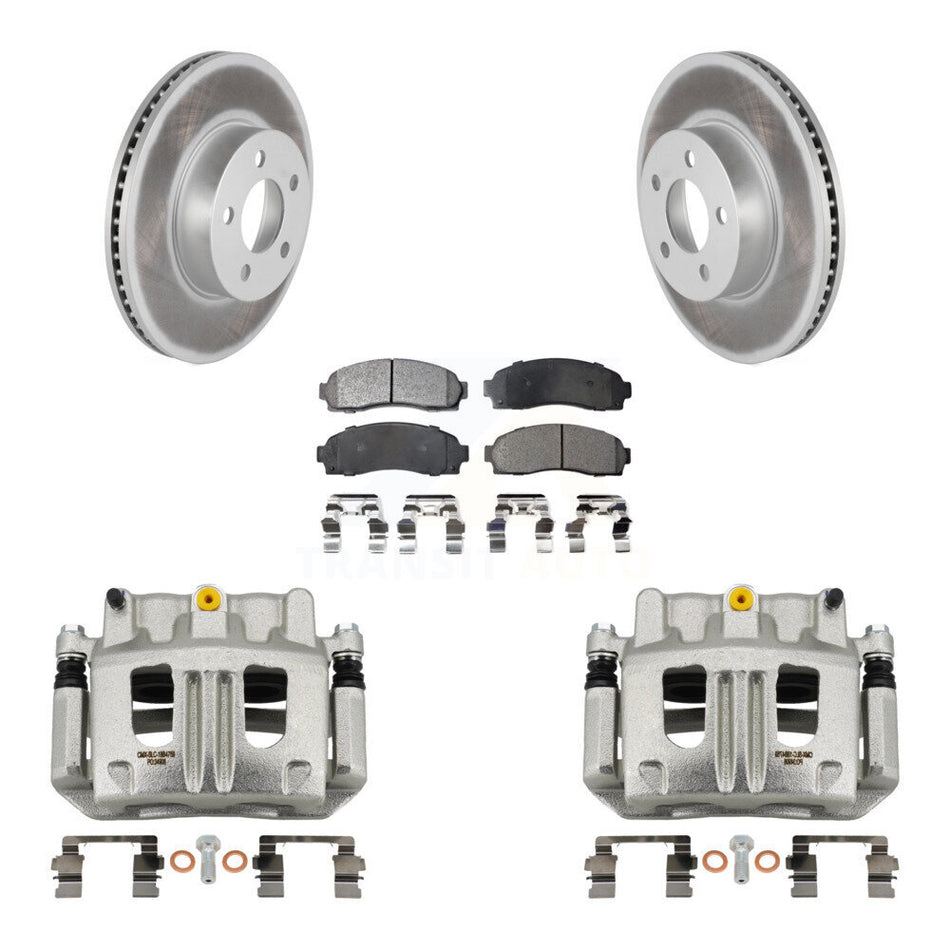 Front Brake Caliper Coat Rotor Ceramic Pad Kit For Ford Ranger Mazda B4000 Explorer Trac KCG-100716T