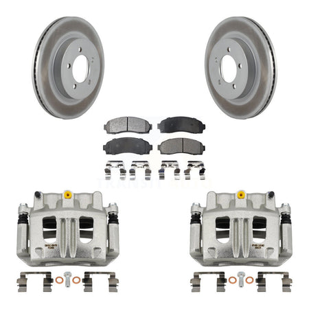 Front Brake Caliper Coat Rotor And Ceramic Pad Kit For Ford Explorer Mercury Mountaineer KCG-100717T