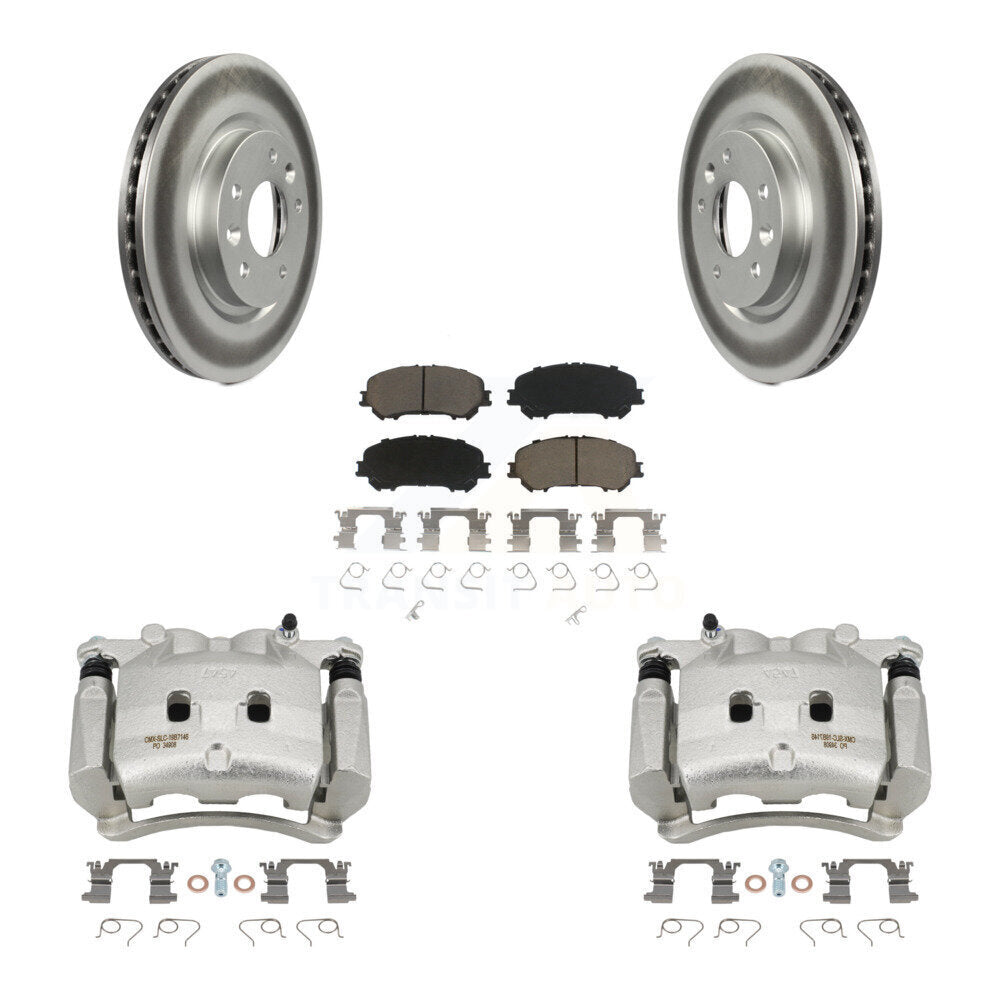 Front Brake Caliper Coat Rotors Ceramic Pad Kit For Nissan Rogue Without 3rd Row Seating KCG-100722C