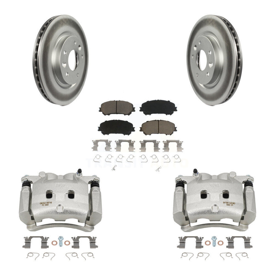 Front Brake Caliper Coat Rotors Ceramic Pad Kit For Nissan Rogue Without 3rd Row Seating KCG-100722C