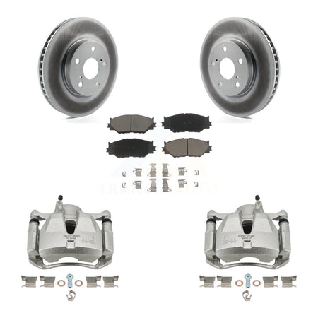 Front Disc Brake Caliper Coated Rotors And Ceramic Pads Kit For Lexus IS250 KCG-100723C