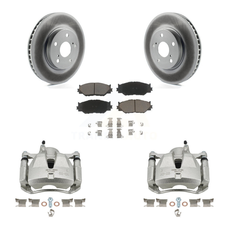 Front Disc Brake Caliper Coated Rotors And Ceramic Pads Kit For Lexus IS250 KCG-100723C