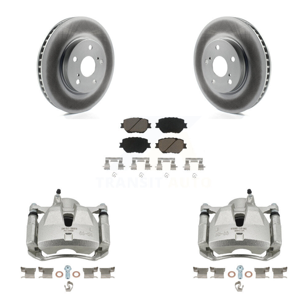 Front Brake Caliper Coat Rotors Ceramic Pad Kit For 2014 Lexus IS250 Base with Sedan RWD KCG-100724C