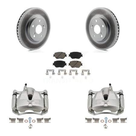 Front Brake Caliper Coat Rotors Ceramic Pad Kit For 2014 Lexus IS250 Base with Sedan RWD KCG-100724C