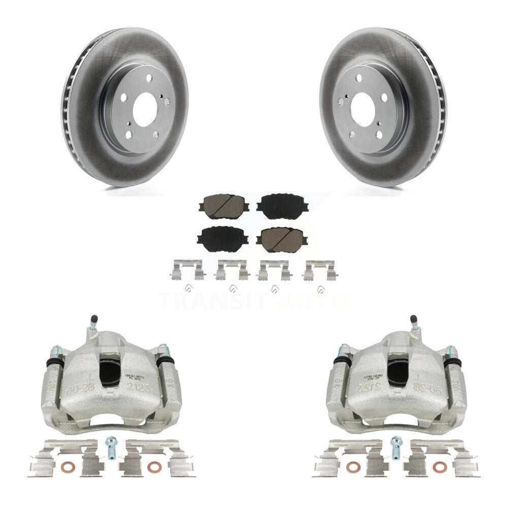 Front Disc Brake Caliper Coated Rotors And Ceramic Pads Kit For Lexus IS250 KCG-100725C