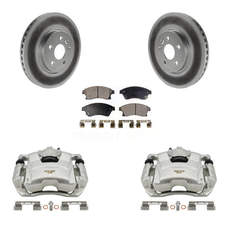 Front Brake Caliper Coat Rotors & Semi-Metallic Pad Kit For 2013-2014 Chevrolet Sonic RS KCG-100729P