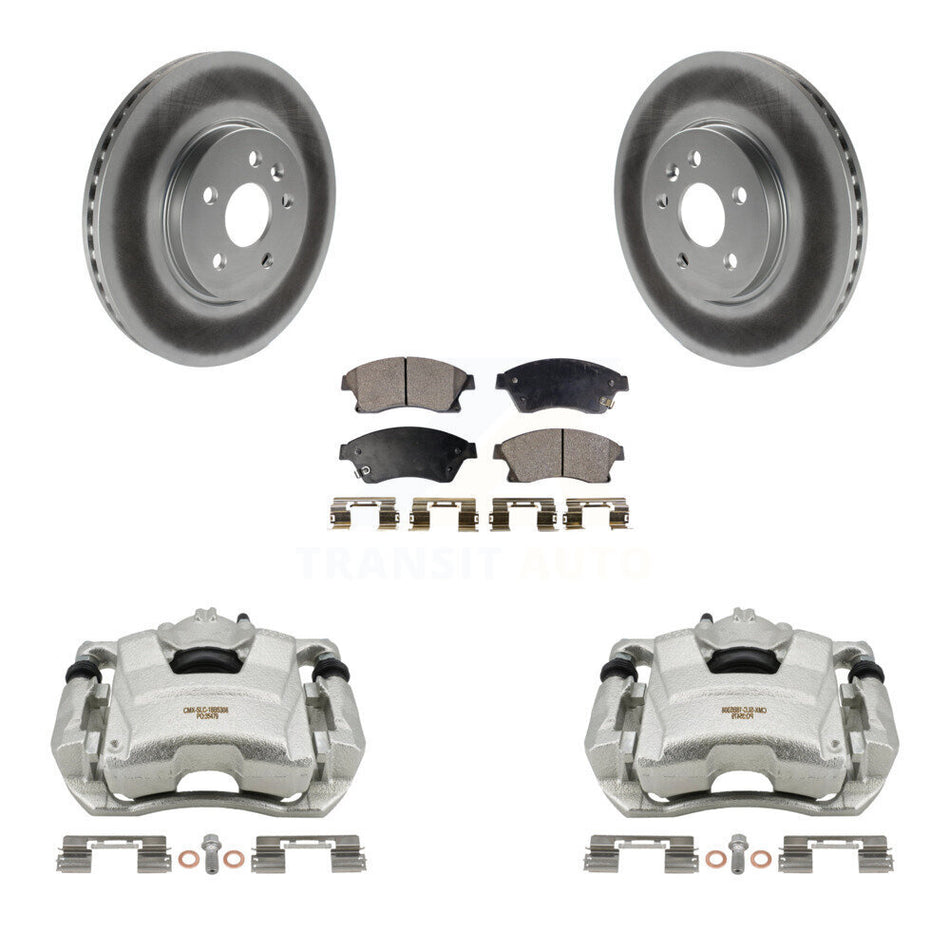 Front Brake Caliper Coat Rotors & Semi-Metallic Pad Kit For 2013-2014 Chevrolet Sonic RS KCG-100729P