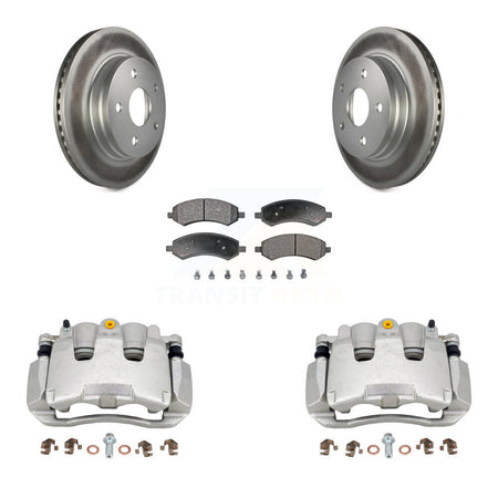 Front Disc Brake Caliper Coat Rotor And Semi-Metallic Pad Kit For Ram 1500 Classic Dodge KCG-100731P