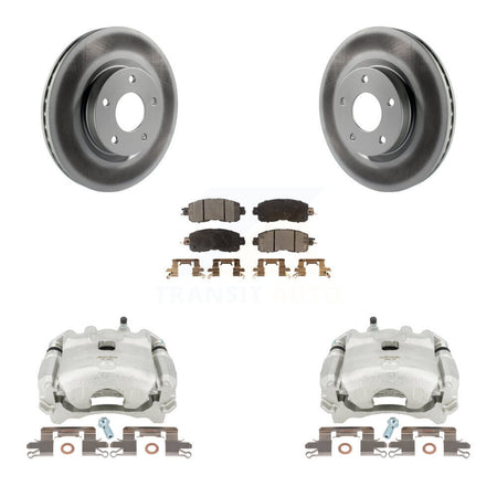 Front Disc Brake Caliper Coated Rotors And Ceramic Pads Kit For Nissan Altima KCG-100731T