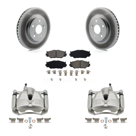 Front Disc Brake Caliper Coated Rotors And Semi-Metallic Pads Kit For Lexus IS250 KCG-100734S
