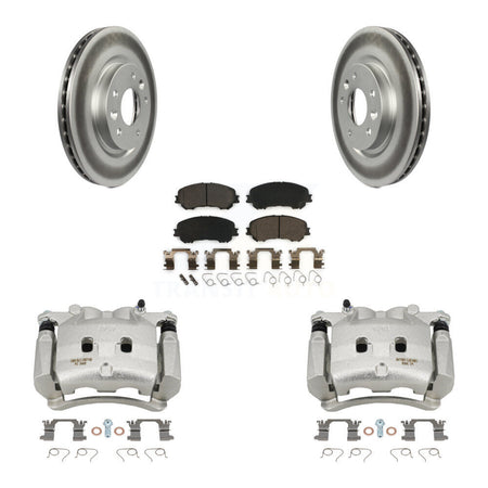 Front Brake Caliper Coat Rotors Ceramic Pad Kit For Nissan Rogue Without 3rd Row Seating KCG-100737T